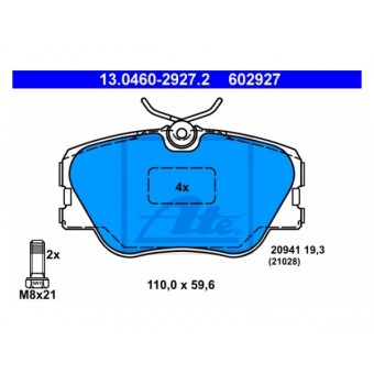 Fren Balatası W124 Ön 200>300